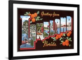 Greetings from Lakeland, Florida-null-Framed Art Print