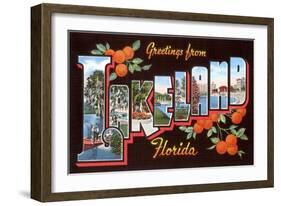 Greetings from Lakeland, Florida-null-Framed Art Print