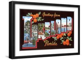 Greetings from Lakeland, Florida-null-Framed Art Print