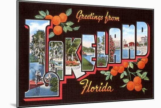 Greetings from Lakeland, Florida-null-Mounted Art Print