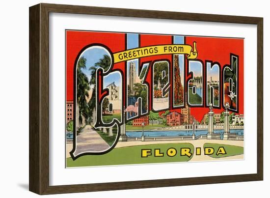 Greetings from Lakeland, Florida-null-Framed Art Print