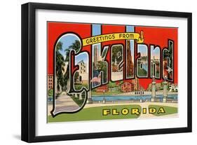 Greetings from Lakeland, Florida-null-Framed Art Print