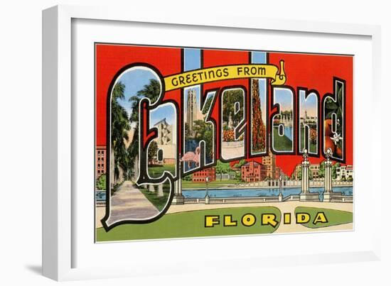 Greetings from Lakeland, Florida-null-Framed Art Print