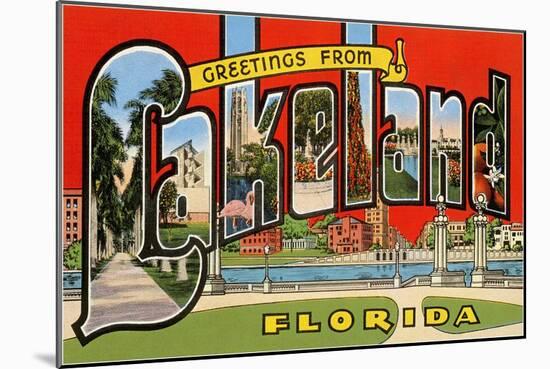 Greetings from Lakeland, Florida-null-Mounted Art Print