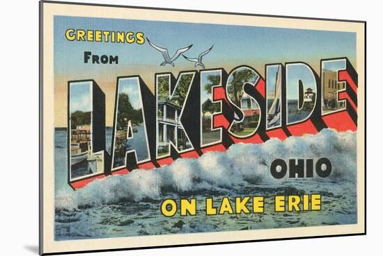 Greetings from Lakeside, Ohio-null-Mounted Art Print