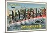 Greetings from Lakeside, Ohio-null-Mounted Art Print
