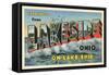 Greetings from Lakeside, Ohio-null-Framed Stretched Canvas