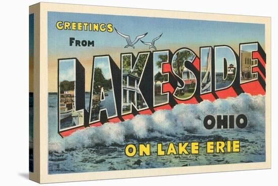 Greetings from Lakeside, Ohio-null-Stretched Canvas