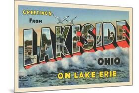 Greetings from Lakeside, Ohio-null-Mounted Art Print