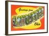 Greetings from Lancaster, Ohio-null-Framed Art Print