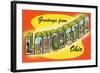 Greetings from Lancaster, Ohio-null-Framed Art Print