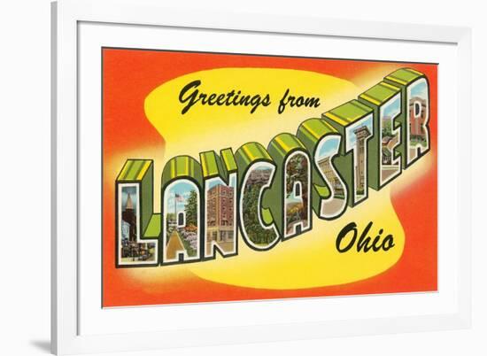 Greetings from Lancaster, Ohio-null-Framed Art Print