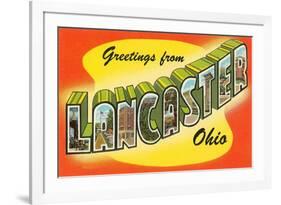 Greetings from Lancaster, Ohio-null-Framed Art Print