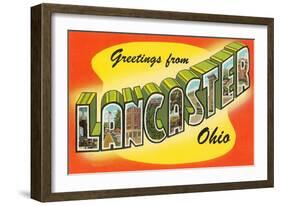 Greetings from Lancaster, Ohio-null-Framed Art Print