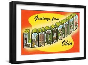 Greetings from Lancaster, Ohio-null-Framed Art Print