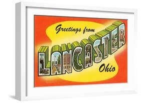 Greetings from Lancaster, Ohio-null-Framed Art Print