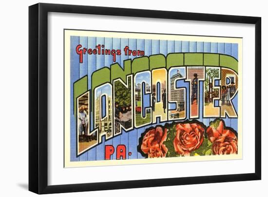 Greetings from Lancaster, Pennsylvania-null-Framed Art Print