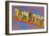 Greetings from Lansing, Michigan-null-Framed Art Print