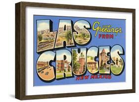 Greetings from las Cruces, New Mexico-null-Framed Art Print