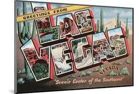 Greetings from Las Vegas, Nevada, Scenic Center of the Southwest-Found Image Holdings Inc-Mounted Photographic Print