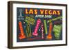 Greetings from Las Vegas, Nevada-null-Framed Art Print