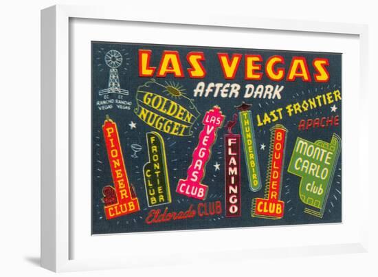 Greetings from Las Vegas, Nevada-null-Framed Art Print