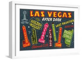 Greetings from Las Vegas, Nevada-null-Framed Art Print