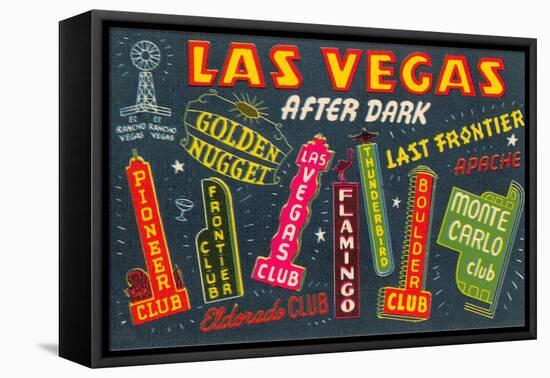 Greetings from Las Vegas, Nevada-null-Framed Stretched Canvas