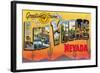 Greetings from Las Vegas, Nevada-null-Framed Art Print