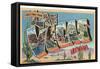 Greetings from Las Vegas, Nevada-null-Framed Stretched Canvas