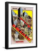 Greetings from Las Vegas, Nevada-null-Framed Art Print