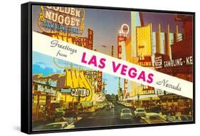 Greetings from Las Vegas, Nevada-null-Framed Stretched Canvas