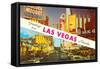 Greetings from Las Vegas, Nevada-null-Framed Stretched Canvas