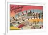 Greetings from Lavallette, New Jersey-null-Framed Premium Giclee Print