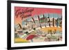 Greetings from Lavallette, New Jersey-null-Framed Premium Giclee Print