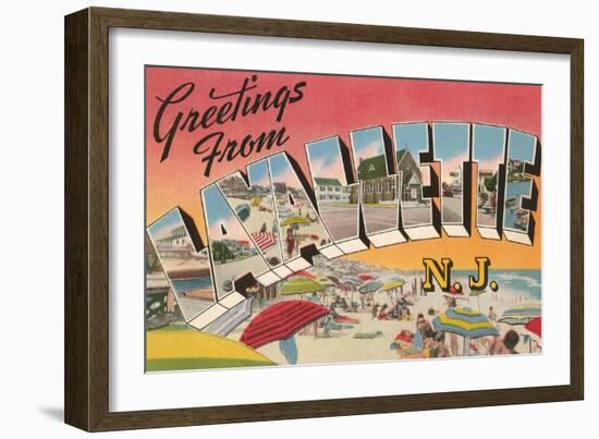 Greetings from Lavallette, New Jersey-null-Framed Art Print