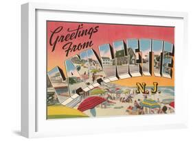 Greetings from Lavallette, New Jersey-null-Framed Art Print