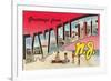Greetings from Lavallette, New Jersey-null-Framed Art Print
