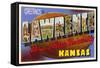 Greetings from Lawrence, Kansas-null-Framed Stretched Canvas