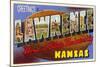 Greetings from Lawrence, Kansas-null-Mounted Art Print