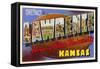 Greetings from Lawrence, Kansas-null-Framed Stretched Canvas