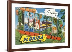 Greetings from Leesburg, Florida-null-Framed Premium Giclee Print