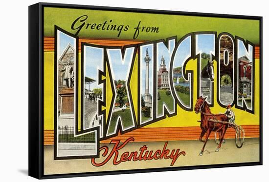 Greetings from Lexington, Kentucky-null-Framed Stretched Canvas