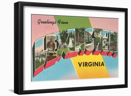 Greetings from Lexington, Virginia-null-Framed Art Print