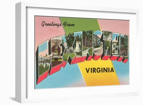 Greetings from Lexington, Virginia-null-Framed Art Print