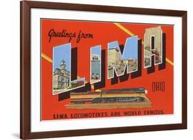 Greetings from Lima, Ohio-null-Framed Art Print