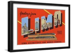 Greetings from Lima, Ohio-null-Framed Art Print