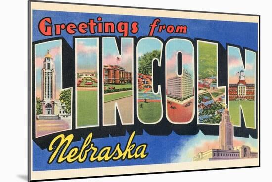 Greetings from Lincoln, Nebraska-null-Mounted Art Print