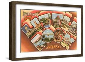 Greetings from Little Rock, Arkansas-null-Framed Art Print