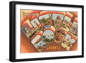 Greetings from Little Rock, Arkansas-null-Framed Art Print